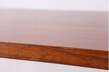 アンティーク家具　☆アンテイーク　古い木の鉄脚テーブル(ケヤキ一枚板)