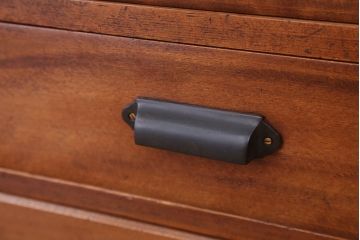 アンティーク家具　アンティーク　素敵なデザイン!古いお家のモールガラス二段重ねチェスト(収納棚)