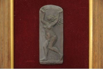 アンティーク雑貨　○木内克ブロンズレリーフ3点セット(彫刻家)