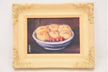 アンティーク雑貨　○古い　中島久雄・油絵(油絵画)