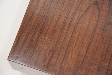 アンティーク雑貨　アンティーク　古い総欅碁盤(脚付)