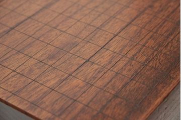 アンティーク雑貨　アンティーク　古い総欅碁盤(脚付)