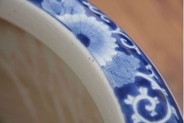 アンティーク雑貨　古民具・骨董　鳳凰の図・見事な瀬戸火鉢