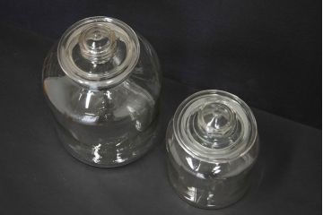 アンティーク雑貨　昭和レトロ　アンティークガラス瓶2個セット(ビン)