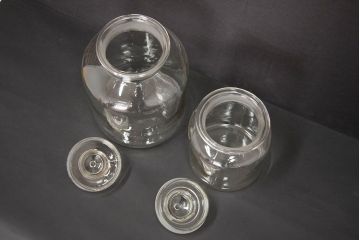 アンティーク雑貨　昭和レトロ　アンティークガラス瓶2個セット(ビン)