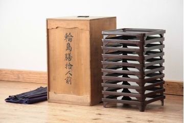 アンティーク雑貨　古い輪島膳拾人前(輪島塗お膳漆器木製)
