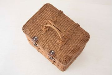 アンティーク雑貨　アンティーク　古いレトロなバスケット(鞄トランク)