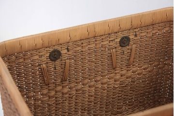 アンティーク雑貨　アンティーク　古いレトロなバスケット(鞄トランク)