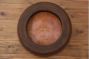 アンティーク雑貨　古民具・骨董　古い桐火鉢(くり抜き火鉢・手あぶり)?