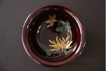 アンティーク雑貨　アンティーク　古い蒔絵の木製お椀10客(漆器)