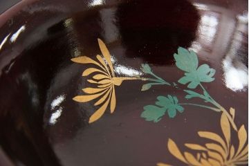 アンティーク雑貨　アンティーク　古い蒔絵の木製お椀10客(漆器)