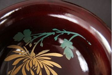 アンティーク雑貨　アンティーク　古い蒔絵の木製お椀10客(漆器)