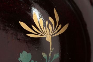アンティーク雑貨　アンティーク　古い蒔絵の木製お椀10客(漆器)
