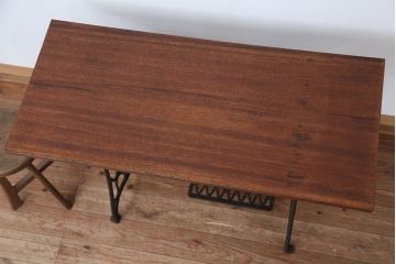 アンティーク　古いミシンのリメイクテーブル(机・作業台)