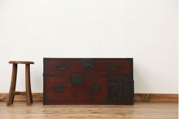 アンティーク家具　古民具・骨董　時代箪笥ローチェスト(ローボード)