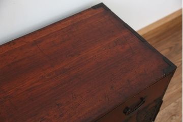 アンティーク家具　古民具・骨董　時代箪笥ローチェスト(ローボード)