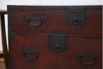 アンティーク家具　古民具・骨董　時代箪笥ローチェスト(ローボード)
