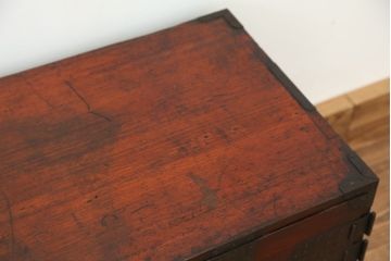 アンティーク家具　古民具・骨董　観音開き時代箪笥ローチェスト(ローボード)