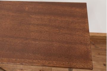 アンティーク家具　アンティーク　天板一枚板!古材を使った鉄脚テーブル?(作業台・机)