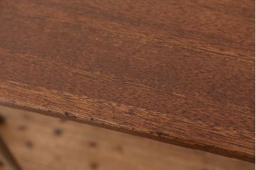 アンティーク家具　アンティーク　天板一枚板!古材を使った鉄脚テーブル?(作業台・机)