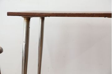 アンティーク家具　アンティーク　天板一枚板!古材を使った鉄脚テーブル?(作業台・机)
