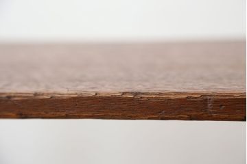 アンティーク家具　アンティーク　天板一枚板!古材を使った鉄脚テーブル?(作業台・机)