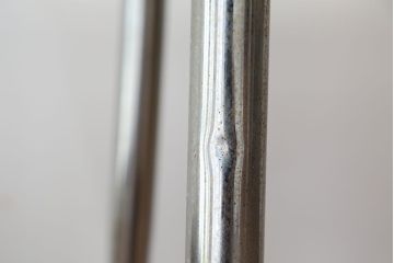 アンティーク家具　アンティーク　天板一枚板!古材を使った鉄脚テーブル?(作業台・机)