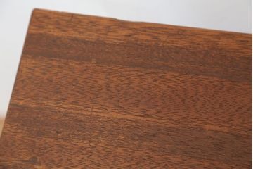 アンティーク家具　アンティーク　天板一枚板!古材を使った鉄脚テーブル?(作業台・机)