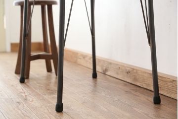 アンティーク家具　アンティーク　天板一枚板!古材を使った鉄脚テーブル(作業台・机)