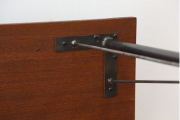 アンティーク家具　アンティーク　天板一枚板!古材を使った鉄脚テーブル(作業台・机)