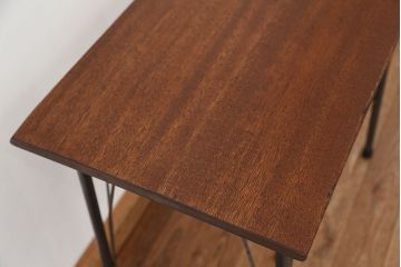 アンティーク家具　アンティーク　天板一枚板!古材を使った鉄脚テーブル(作業台・机)