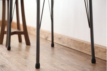 アンティーク家具　アンティーク　天板一枚板!古材を使った鉄脚テーブル(作業台・机)
