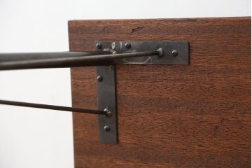 アンティーク家具　アンティーク　天板一枚板!古材を使った鉄脚テーブル(作業台・机)