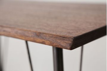 アンティーク家具　アンティーク　天板一枚板!古材を使った鉄脚テーブル(作業台・机)