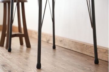 アンティーク家具　アンティーク　天板一枚板!古材を使った鉄脚テーブル(作業台・机)