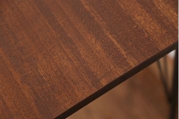 アンティーク家具　アンティーク　天板一枚板!古材を使った鉄脚テーブル(作業台・机)