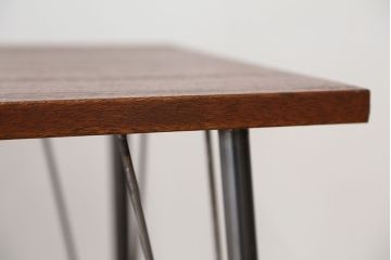 アンティーク家具　アンティーク　天板一枚板!古材を使った鉄脚テーブル(作業台・机)