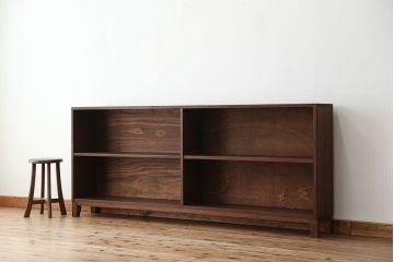 アンティーク家具　アンティーク　古い学校の脚付き本棚?(飾り棚・陳列棚)