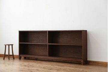 アンティーク家具　アンティーク　古い学校の脚付き本棚(5)(飾り棚・陳列棚)