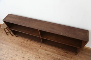 アンティーク家具　アンティーク　古い学校の脚付き本棚(5)(飾り棚・陳列棚)