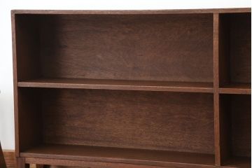 アンティーク家具　アンティーク　古い学校の脚付き本棚(5)(飾り棚・陳列棚)