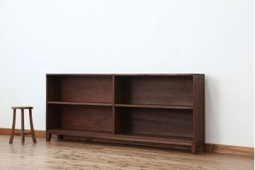 アンティーク家具　アンティーク　古い学校の脚付き本棚(8)(飾り棚・陳列棚)