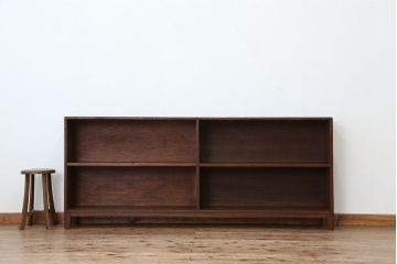 アンティーク家具　アンティーク　古い学校の脚付き本棚(8)(飾り棚・陳列棚)