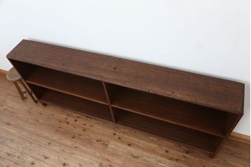アンティーク家具　アンティーク　古い学校の脚付き本棚(8)(飾り棚・陳列棚)