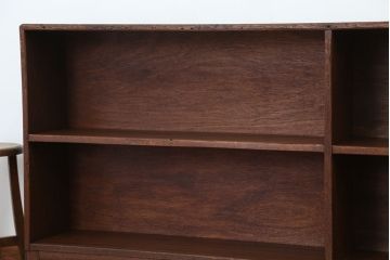 アンティーク家具　アンティーク　古い学校の脚付き本棚(8)(飾り棚・陳列棚)