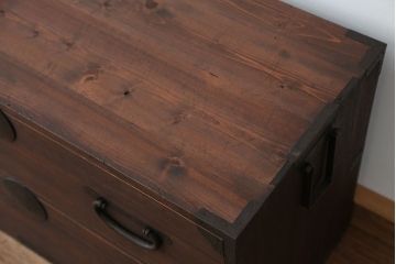 アンティーク家具　☆古民具・骨董　古いお家の二段重ね時代箪笥