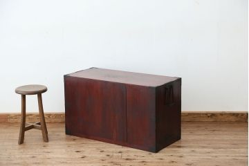 アンティーク家具　アンティーク　シンプルな時代箪笥ローチェスト?(ローボード)