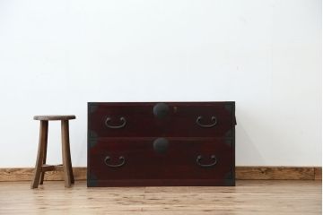 アンティーク家具　アンティーク　シンプルな時代箪笥ローチェスト?(ローボード)