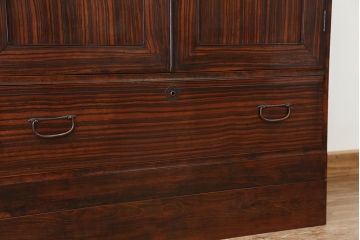 アンティーク家具　アンティーク　最高級品　特別注文造り　前面縞黒檀大型時代箪笥