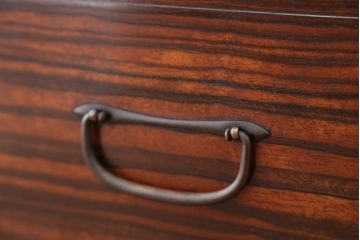 アンティーク家具　アンティーク　最高級品　特別注文造り　前面縞黒檀大型時代箪笥